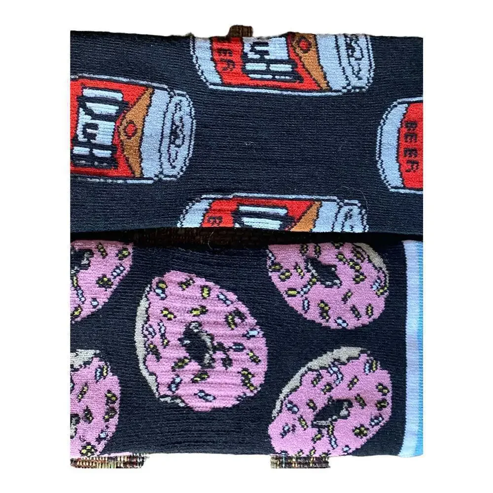 The Simpsons Homer Size 6-12 Crew Socks 1 Pair Soft Colorful Fun Collectable